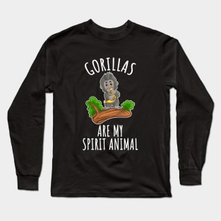 Gorillas are my spirit animal Long Sleeve T-Shirt